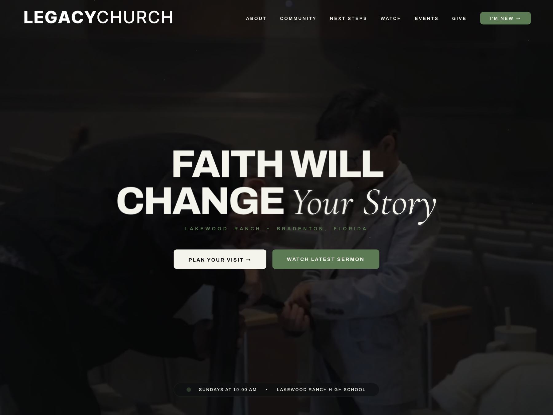 Legacy Church website, Bradenton and Sarasota